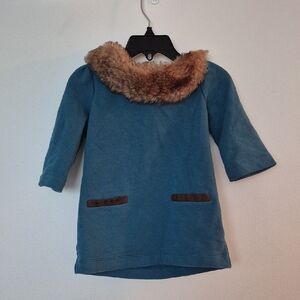 Janie And Jack Riding Lesson Dress/Tunic Faux Fur And Suede Details Size 2